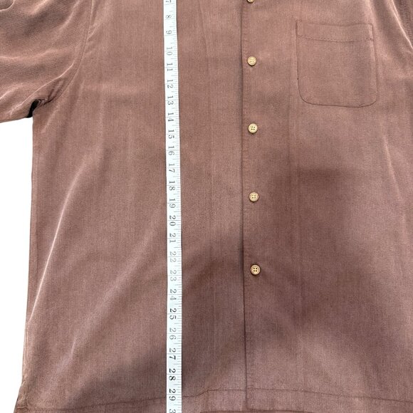 Tommy Bahama Silk Button-Up Shirt Big Cluster Embroidered Grapes Wine Size XL - Picture 5 of 7